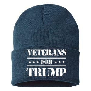 Veterans For Trump 2024 Sustainable Knit Beanie