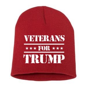 Veterans For Trump 2024 Short Acrylic Beanie