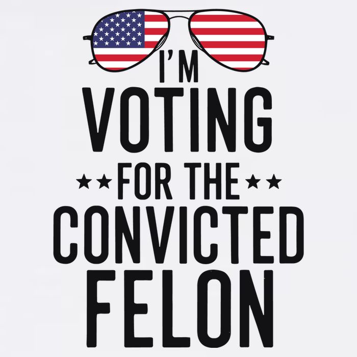 Voting For The Convicted Felon Statement Flat Bill Trucker Hat