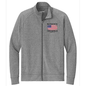 Voting For The Felon Retro American Flag Stretch Full-Zip Cadet Jacket