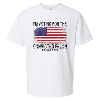 Voting For The Felon Retro American Flag Sueded Cloud Jersey T-Shirt