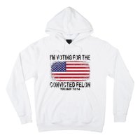 Voting For The Felon Retro American Flag Hoodie