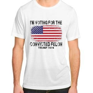 Voting For The Felon Retro American Flag Adult ChromaSoft Performance T-Shirt