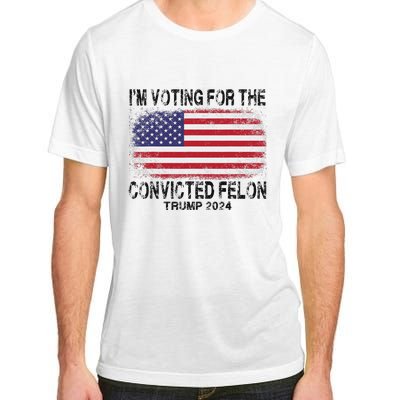 Voting For The Felon Retro American Flag Adult ChromaSoft Performance T-Shirt