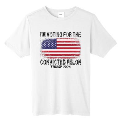 Voting For The Felon Retro American Flag Tall Fusion ChromaSoft Performance T-Shirt