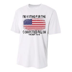 Voting For The Felon Retro American Flag Performance Sprint T-Shirt