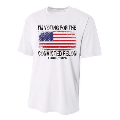 Voting For The Felon Retro American Flag Performance Sprint T-Shirt