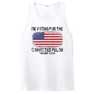 Voting For The Felon Retro American Flag PosiCharge Competitor Tank