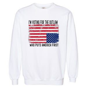 Voting For The Outlaw America First Garment-Dyed Sweatshirt