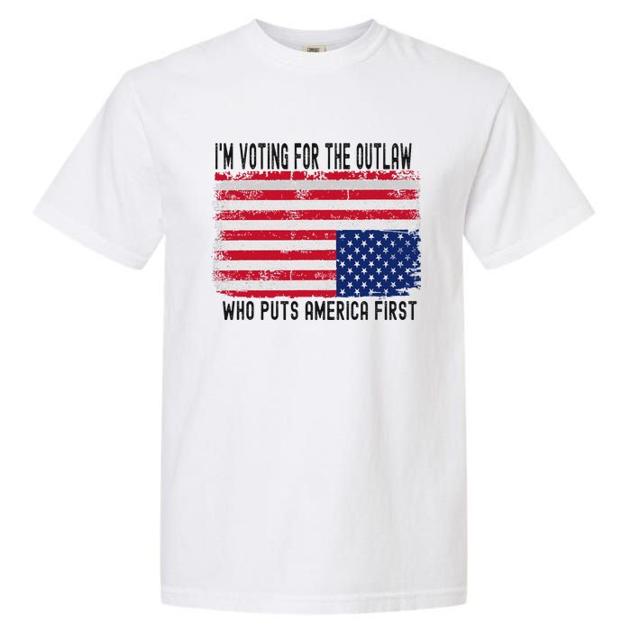 Voting For The Outlaw America First Garment-Dyed Heavyweight T-Shirt