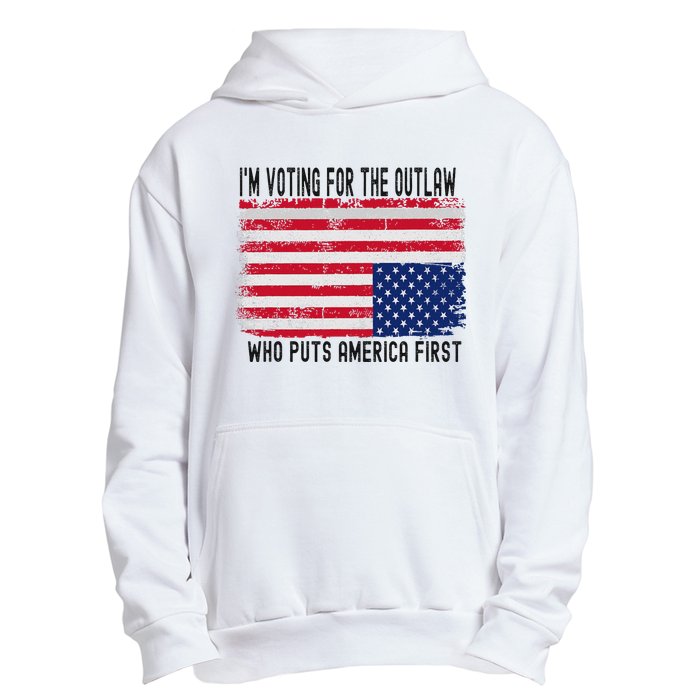 Voting For The Outlaw America First Urban Pullover Hoodie