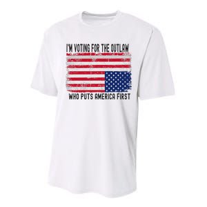 Voting For The Outlaw America First Performance Sprint T-Shirt