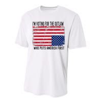 Voting For The Outlaw America First Performance Sprint T-Shirt