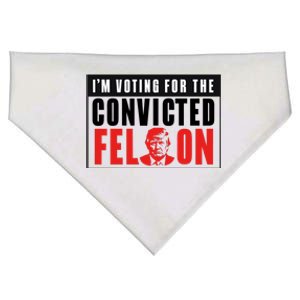 Voting For The Convicted Felon Graphic USA-Made Doggie Bandana