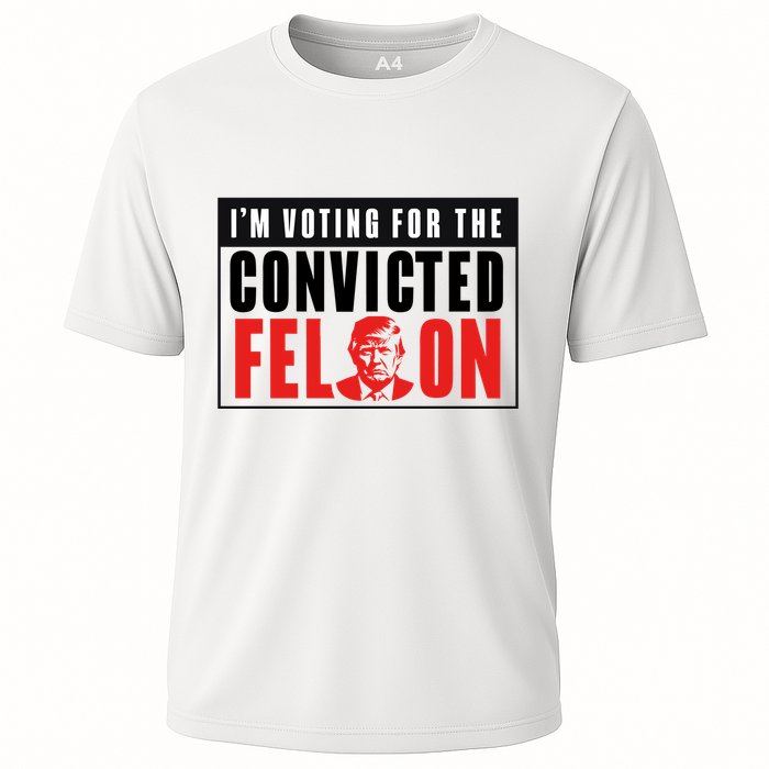 Voting For The Convicted Felon Graphic Cooling Performance Crew T-Shirt