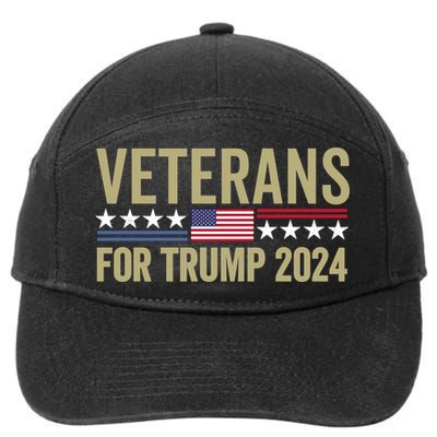 Veterans For Trump 2024 Election 2024 7-Panel Snapback Hat
