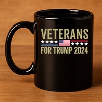 Veterans For Trump 2024 Election 2024 11oz C Handle Ceramic Mug