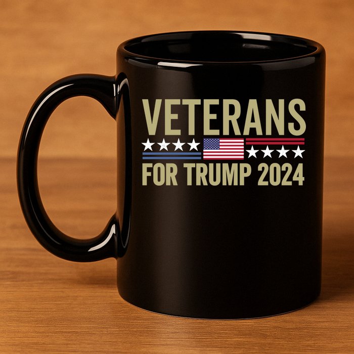 Veterans For Trump 2024 Election 2024 11oz C Handle Ceramic Mug