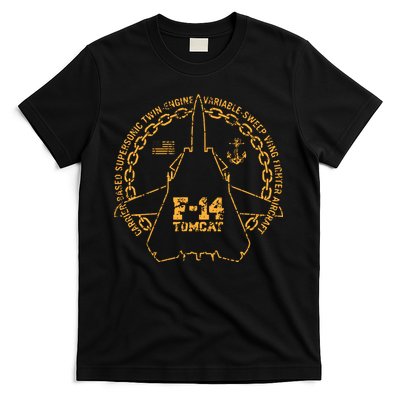 Vintage F14 Tomcat Naval Fighter Jet Military Aircraft T-Shirt
