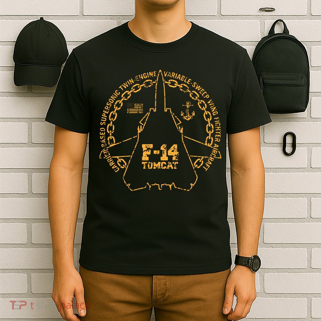 Vintage F14 Tomcat Naval Fighter Jet Military Aircraft T-Shirt