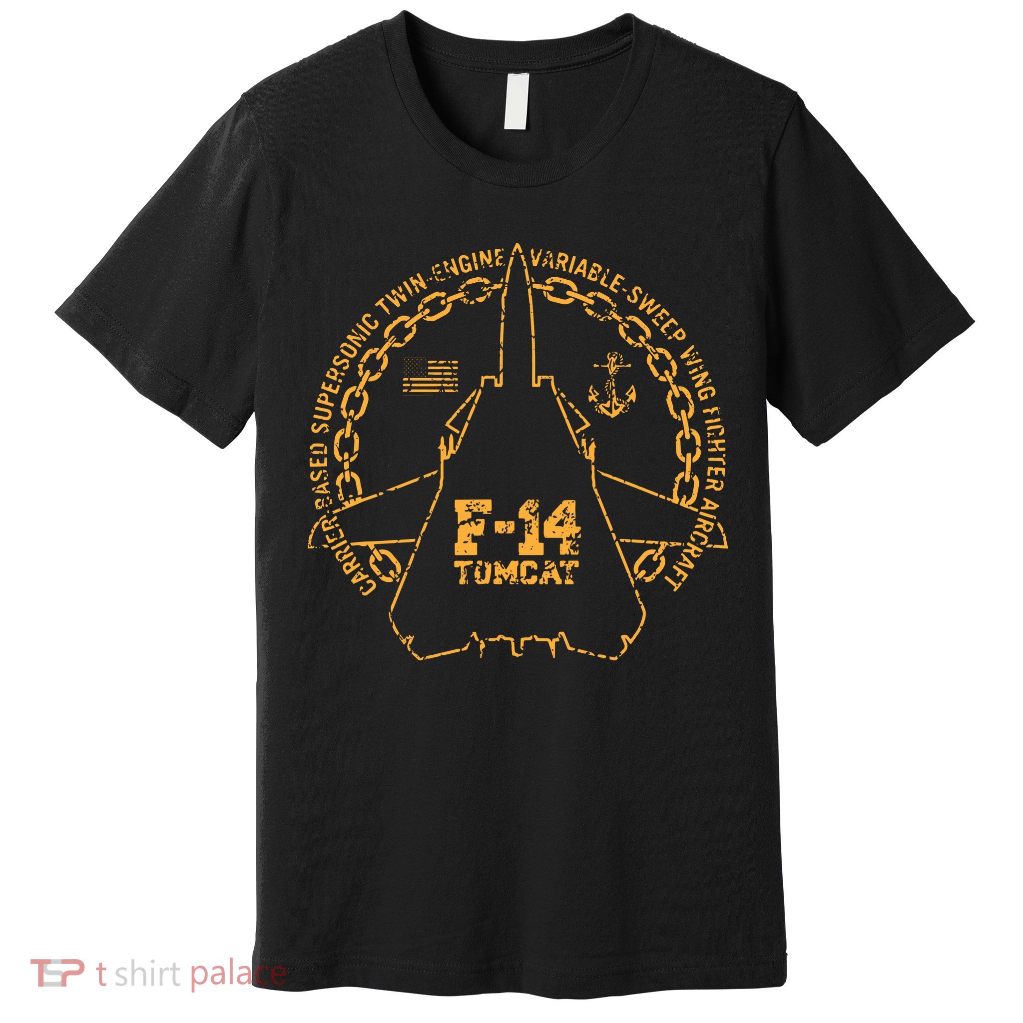 Vintage F14 Tomcat Naval Fighter Jet Military Aircraft Premium T-Shirt