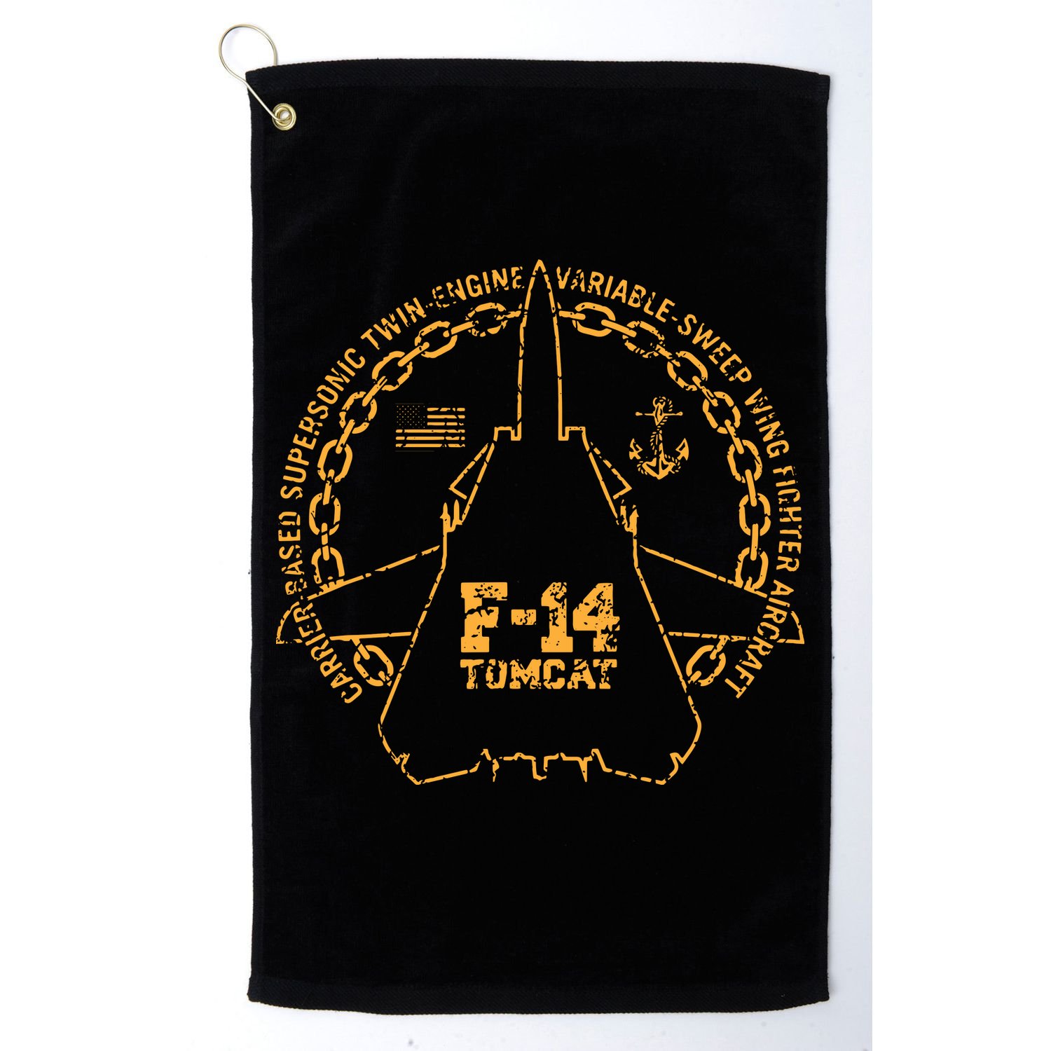 Vintage F14 Tomcat Naval Fighter Jet Military Aircraft Golf Towel