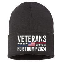 Veterans For Trump 2024 Sustainable Knit Beanie