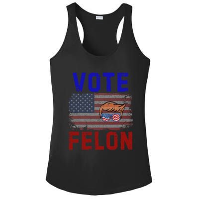 Vote Felon Trump 2024 45 And 47 Funny Vote For The Felon Ladies PosiCharge Competitor Racerback Tank