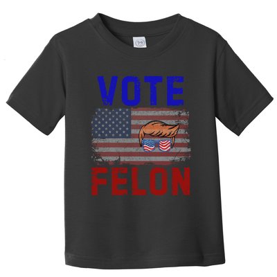 Vote Felon Trump 2024 45 And 47 Funny Vote For The Felon Toddler T-Shirt