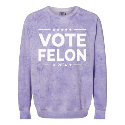 Vote Felon Trump 2024 45 And 47 Colorblast Crewneck Sweatshirt