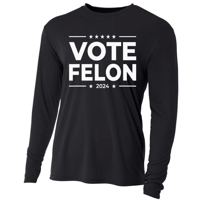 Vote Felon Trump 2024 45 And 47 Cooling Performance Long Sleeve Crew