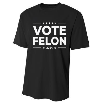 Vote Felon Trump 2024 45 And 47 Performance Sprint T-Shirt