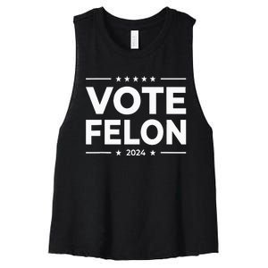 Vote Felon Trump 2024 45 And 47 Women's Racerback Cropped Tank