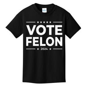 Vote Felon Trump 2024 45 And 47 Kids T-Shirt