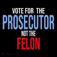 Vote For The Prosecutor Not The Felon Women's V-Neck T-Shirt