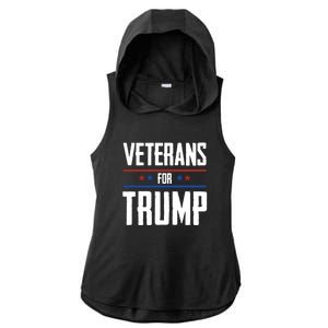 Veterans For Trump 2024 Ladies PosiCharge Tri-Blend Wicking Draft Hoodie Tank