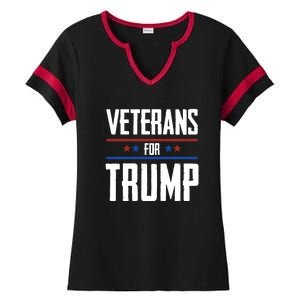 Veterans For Trump 2024 Ladies Halftime Notch Neck Tee