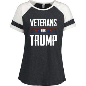 Veterans For Trump 2024 Enza Ladies Jersey Colorblock Tee