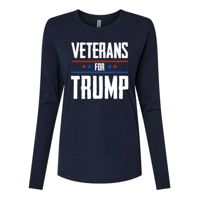 Veterans For Trump 2024 Womens Cotton Relaxed Long Sleeve T-Shirt