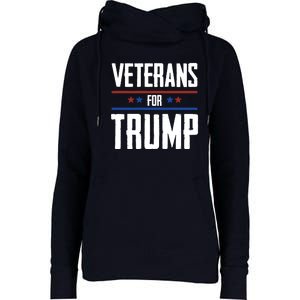 Veterans For Trump 2024 Womens Funnel Neck Pullover Hood