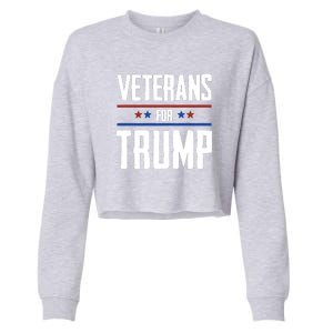 Veterans For Trump 2024 Cropped Pullover Crew