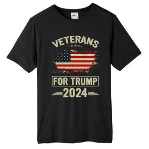 Veterans For Trump 2024 Gift Veteran Day Gift Tall Fusion ChromaSoft Performance T-Shirt