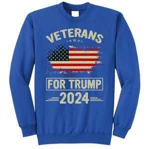 Veterans For Trump 2024 Gift Veteran Day Gift Sweatshirt