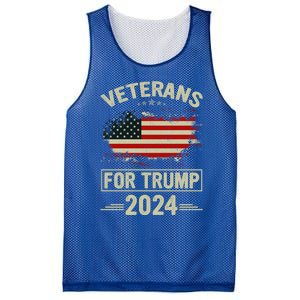 Veterans For Trump 2024 Gift Veteran Day Gift Mesh Reversible Basketball Jersey Tank