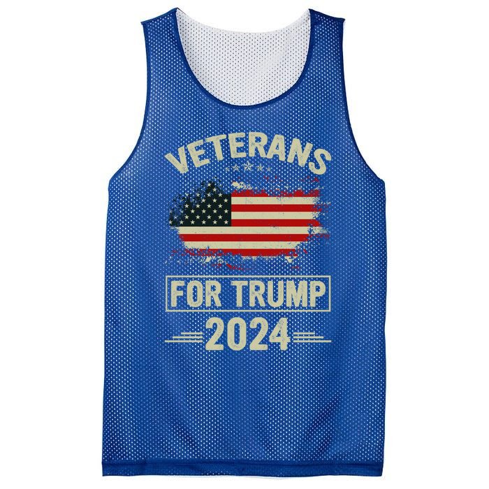 Veterans For Trump 2024 Gift Veteran Day Gift Mesh Reversible Basketball Jersey Tank