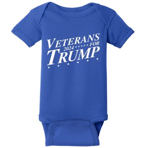 Veterans For Trump 2024 Conservative Republican Trump 2024 Gift Baby Bodysuit