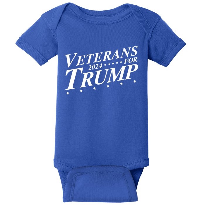 Veterans For Trump 2024 Conservative Republican Trump 2024 Gift Baby Bodysuit