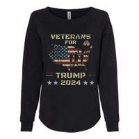 Veterans For Trump 2024 American Flag Patriotic Support Womens California Wash Sweatshirt