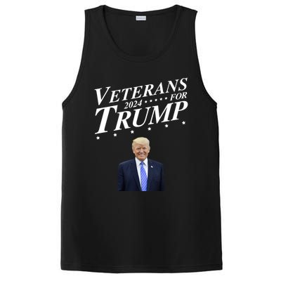 Veterans For Trump 2024 Conservative Republican Trump 2024 Gift PosiCharge Competitor Tank