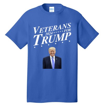 Veterans For Trump 2024 Conservative Republican Trump 2024 Gift Tall T-Shirt